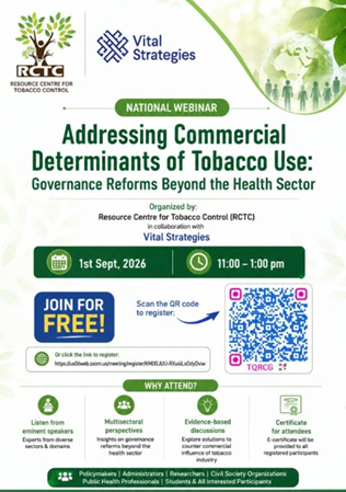 National webinar on commercial determinants of tobacco use